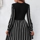 thumbnail image 4 of Vestidos de camiseta de manga corta a rayas de verano para mujer Vestidos casuales de Swing Aline Zhivalor BST3001558-4, 4 of 5