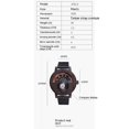 thumbnail image 4 of Reloj de cuarzo de madera Natural claro hecho a mano para hombre, esfera giratoria, estilo brújula, reloj deportivo de cuarzo para hombre, caja de regalo, 4 of 5