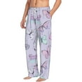 thumbnail image 2 of Disketp Purple Butterfly Men'S Pajama Pants - Ultra Soft Fleece Sleep And Lounge Pants (Size: S-Xxl), 2 of 9