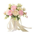 thumbnail image 4 of Ramo de novia de rosas artificiales de 25 cm de altura para boda, fiesta, compromiso, 4 of 9