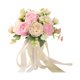thumbnail image 4 of Ramo de novia de rosas artificiales de 9,8 pulgadas de alto para ceremonia de boda, 4 of 9