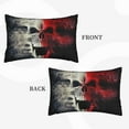 thumbnail image 2 of Fuzoiu Red And White Screaming Demon Skull Print Fuzzy Pillowcases, Super Soft Pillow Case Cover with Zipper for Bedroom, Sofa, Couch,Cozy Pillow Shams for All Seasons-20"x30", 2 of 6