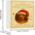 thumbnail image 3 of chaungfeng Christmas Countdown Calendar - 24-Day Dachshund Theme Pendant Countdown Calendar,Seasonal 2D Flat Ornaments for Window Wall Fence Mantel Living Room Tree, 3 of 3