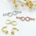 thumbnail image 3 of fastboy Bracelet Necklace Clasp Copper Bracelets Hook Sparkling Delicate Jewellery Making Finding Replacement Accessory Rose Gold, 3 of 6
