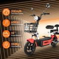 thumbnail image 3 of Motobici eléctrica Honey Whale U1S Rojo, 3 of 8