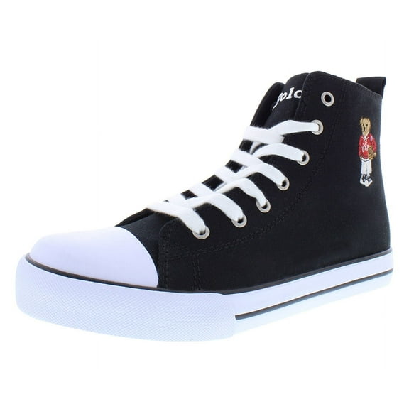 Polo Ralph Lauren Hamptyn Hi II Bear GS Boys Shoes Size 5.5, Color: Black