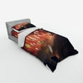 thumbnail image 2 of Ambesonne Fantasy Bedding Set 3 Pcs, Night Scenery, Twin, Ruby and Yellow, 2 of 2