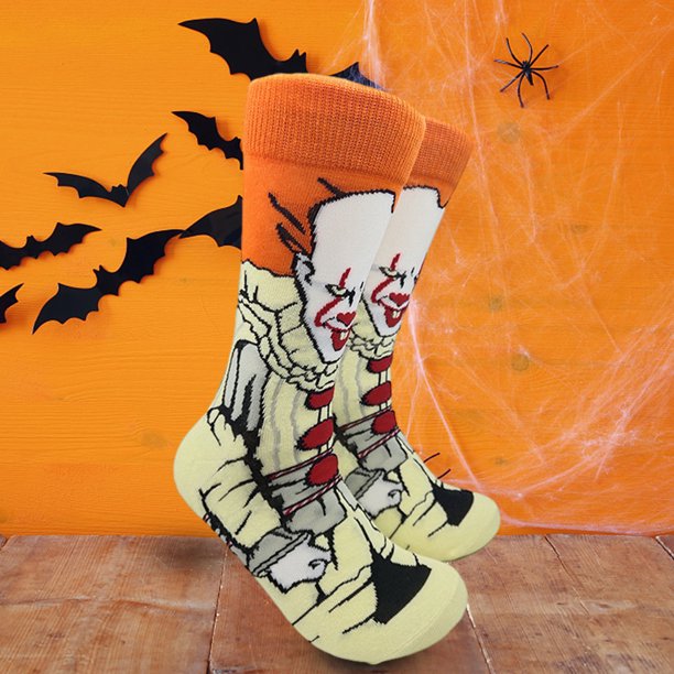 Calcetines de Halloween por encima del tobillo calcetines transpirables novedosos coloridos para hombres y mujeres