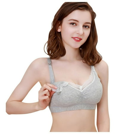 

EUHDSSDE Follure Women Seamless Lace Breathable Extra-elastic Feeding Sleepwear Sexy Bra