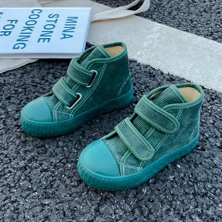 

Girls Soft-soled Anti-slip High-top Corduroy Sneakers Shoes