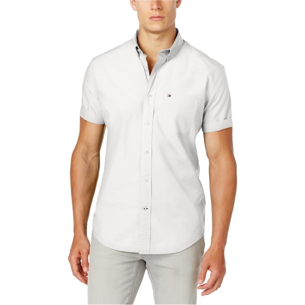 Tommy Hilfiger Maxwell SS - Camisa con botones para hombre, color blanco, XXX-Large