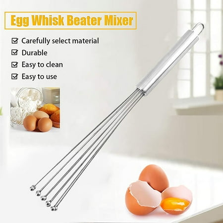 

Stainless Steel Whisk Mixing Flash with Beads Eggs Stirrer Milks Frother Beater Mixer Kitchen Tool for Mixing Beating