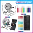 thumbnail image 2 of Ensemble de Jeu de Bingo 625 Pcs Incluant Plateau de Rangement à Cage Roulante 75 Balles de Bingo 500 Cartes de Bingo et Marqueurs Colorés pour Grands Groupes, Fêtes, Activité de Rassemblement Familial, Soirée de Jeux, 2 of 6