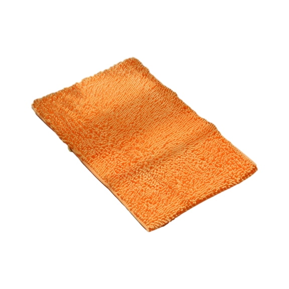 Bearachild Alfombrilla de chenilla antideslizante de poliéster: limpieza fácil Buena sensación de pisada No daña el suelo Absorbente Juegos de accesorios de baño Naranja 40 cm * 60 cm