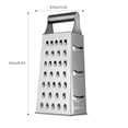 thumbnail image 3 of Stainless Steel 4 In 1 Box Grater With Fine, Coarse, Julienne, And Slicing Surfaces For Vegetables, Fruits, And Cheese, 3 of 8
