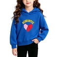 thumbnail image 2 of Bixock Toddler Girls Graphic Hoodies Long Sleeve Tops Crew Neck Pullover Tops Solid Color Print Casual Sweatshirt Warm Soft Windproof Daily Wear Girls Clothings, 2 of 7
