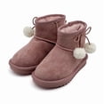 thumbnail image 5 of Kids Winter Snow Boots, Girls Boys Comfy Faux Fur Lined Short Boots Slip On Furry Outdoor Warm Ankle Boot, 5 of 7
