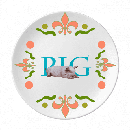 

Restaurant Business Pig Food Type Flower Ceramics Plate Tableware Dinner Dish