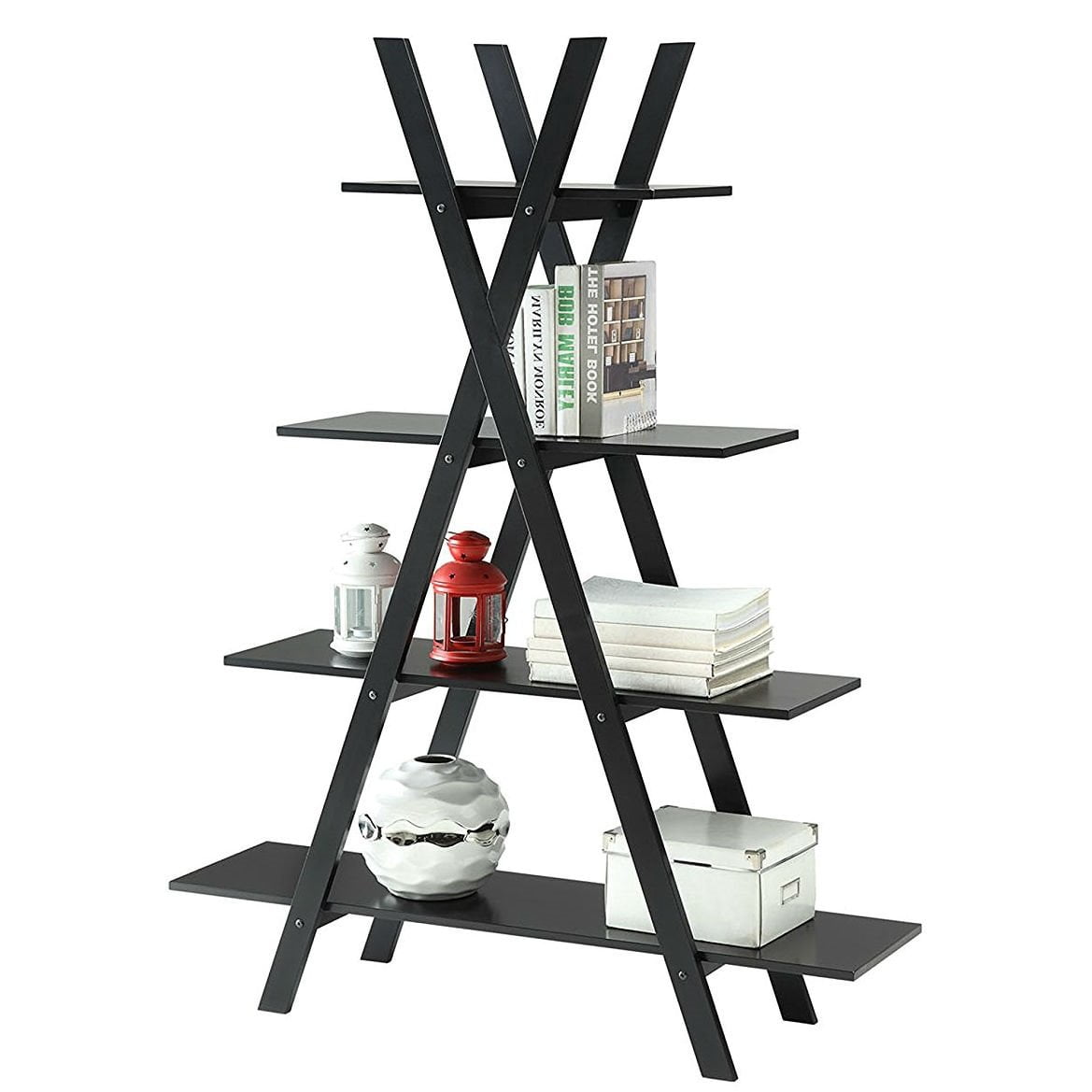 Modern AFrame 4Shelf Bookcase Bookshelf Display Shelves