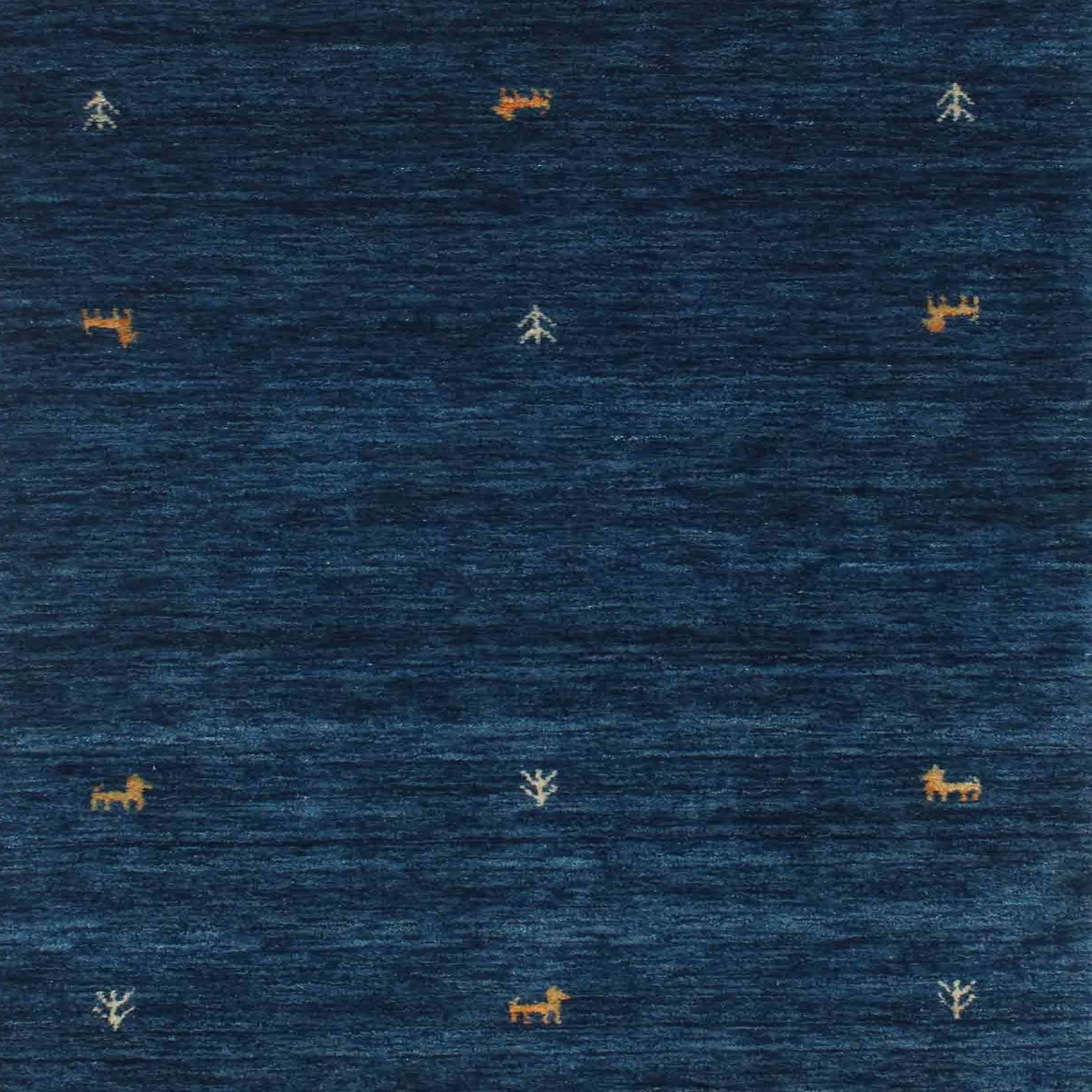 Ahgly Company Indoor Square Contemporary Deep-Sea Blue Abstract Area ...