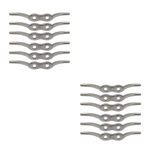Kenally Cuerda de amarre de barco Cleat DIY Deck Asta de bandera Ganchos Fijación 4 pulgadas 4PCS 4 pulgadas 6PCS 2piezas