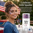 thumbnail image 2 of Red White and Blue Patriotic Face Hair Glitter Stick, 4th of July Decorations for Women/Men ,Fourth of July Accessories (D), 2 of 9