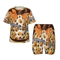 thumbnail image 1 of Fotbe Fall Farmhouse Pumpkins Pijama Estampada de 2 Piezas para Niños – Ropa de Dormir de Manga Corta Cómoda para Niños y Niñas, Camiseta y Shorts de Algodón-Medium, 1 of 6