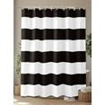 thumbnail image 4 of Shower Curtains for Bathroom-72"x72", Black White Stripes Waterproof Bath Curtain Grommet Shower Curtain Set with Hooks, Modern Minimalist Geometric Art Washable Bath Accessories, 4 of 6