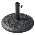 thumbnail image 2 of Outsunny 18" Round Decorative Resin Rose Umbrella Pole Holder w/ Bronze Finish, 2 of 9