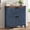 Blue(farmhouse), variant on Fluted Design Shoe Storage Cabinet, Double Layer Slim Freestanding Stand White