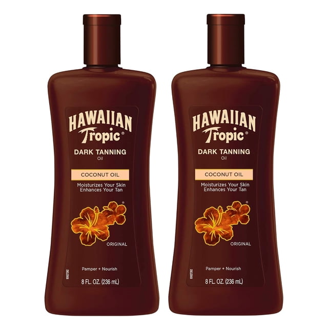 Aceite bronceador Hawaiian Tropic Dark Original 240 ml (paquete de 2)
