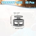 thumbnail image 2 of Uxcell Plastic Cord Locks, Double Hole Spring Cord Toggle Stopper Slider Stops Fastener End Gray, 2 of 6