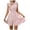 Pink, variant on vigerkar Women's Ruffle Hem Striped Summer Dresses Sleeveless High Waist Smocked Sundress Button Up Peplum Mini Dress (Pink, L)