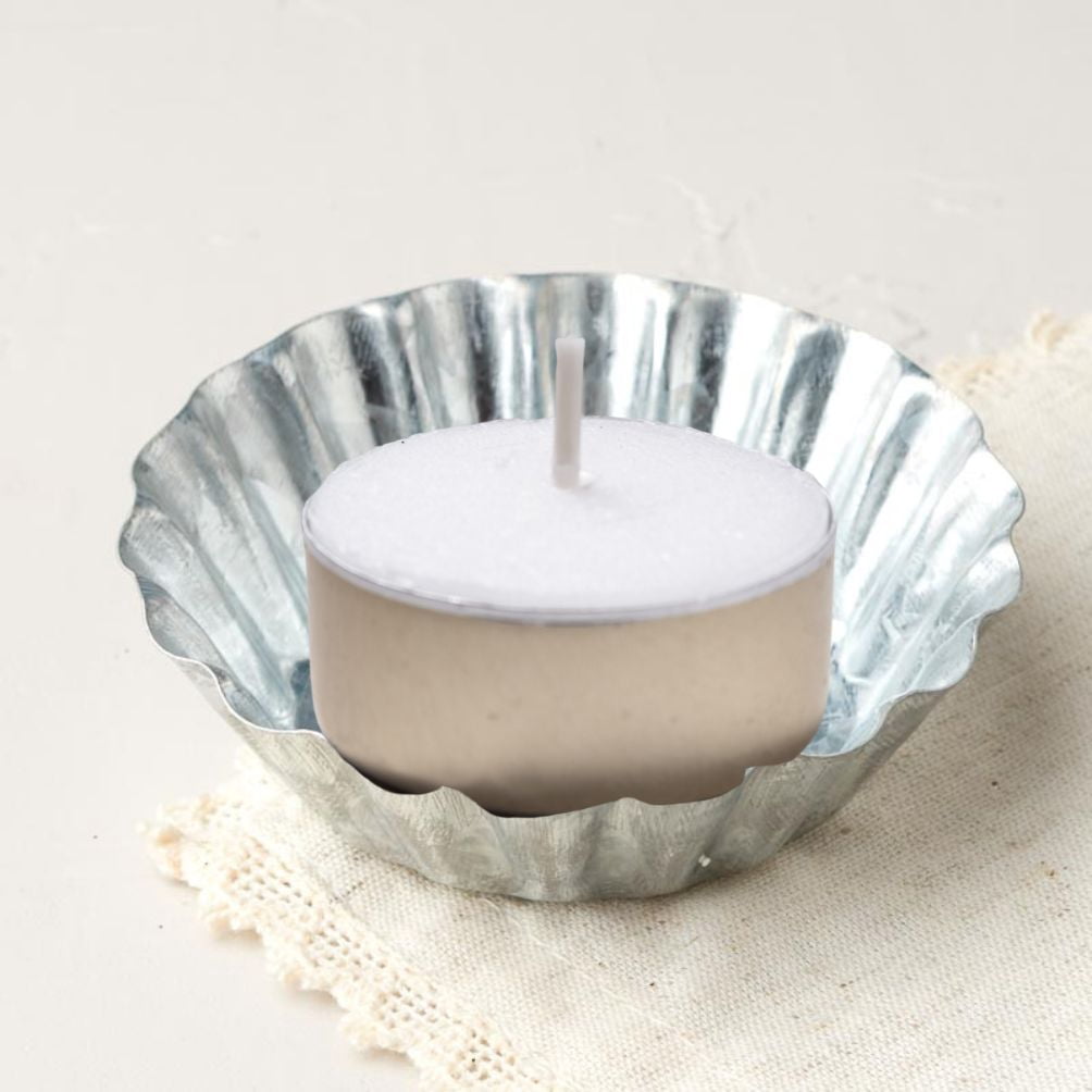 12pc Galvanized Primitive Tart Candle Mold Set - for Rustic Decor - Factory Direct Craft