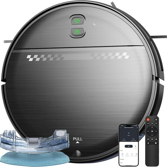 MANVN Robot Vacuum and Mop Combo, 2 in1 with Schedule, Wi-Fi/App, 2300Pa Max Suction