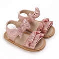 thumbnail image 2 of Otqutp Summer Sandals for Kids Baby Toddler Girls PU Leather Soft Open Toe Summer Sandals Flower Princess Flat Shoes for Summer Flat Sole Shoes, 2 of 6