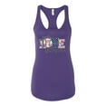 thumbnail image 3 of For the Love of the Game Sports Ladies Racerback Tank Top, Purple Rush, X-Large, 3 of 5