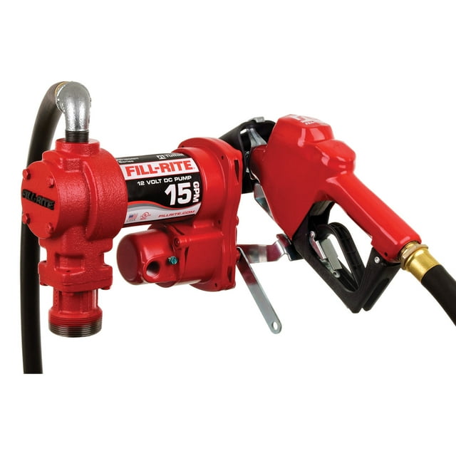 Fill-Rite FR1210HA1 12 Volt DC Fuel Transfer Pump with Hose and Automatic Nozzle