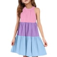 thumbnail image 2 of Girl's Dresses Sleeveless Tiered Swing A-Line Cute Midi Casual Sundress, 2 of 6