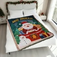 thumbnail image 4 of Christmas Tapestry Throw Blanket, Multipurpose Holiday Decor for Sofa Couch Bed, Reversible Gift Carpet for Home Office Nap(A), 4 of 6