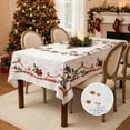 thumbnail image 1 of Christmas Decorations Outdoor Table Cloth Christmas And Anti Tablecloth Creative Printed Dining Table Mat Coffee Table Cloth Festive Atmosphere Decoration Disposable Thickened Tablecloth, 1 of 6