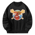 thumbnail image 2 of Sudadera de cuello redondo para mujer, ajuste holgado, elegante, estampado con gráfico, jersey de gran tamaño para viajes, adolescentes, niñas, salir, XL Yinane sudadera para mujer, 2 of 8