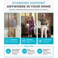 thumbnail image 4 of Stander Wonder Pole Plus, Security Pole and Curve Grab Bar, Bathroom Safety Rail for Elderly, Tension Mounted Floor to Ceiling Safety Assist Handle for Seniors, Supports 300 lbs, Bronze, 4 of 9