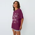 thumbnail image 5 of SUNBS Oversized Graphic Tees for Women - Casual T Shirts for Women Round Neck Floral Tops, 5 of 8
