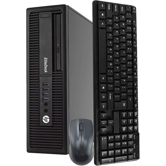Restored HP EliteDesk 800 G1 Small Form Computer Desktop PC, Intel Core i5 3.2GHz Processor, 8GB Ram, 128GB M.2 SSD, 500GB Hard Drive, BTO Wireless Keyboard & Mouse, Wifi (Refurbished)