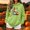 New2-Green, variant on PNTUTB Halloween Women's Sweatshirt Long Sleeve Hoodie Drawstring Pullover Cute Print Fall Winter Casual Comfort Trendy Versatile Top with Pocket