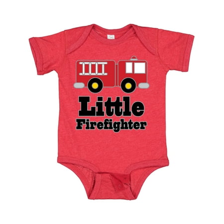 

Inktastic Little Firefighter Fire Engine Gift Baby Boy or Baby Girl Bodysuit