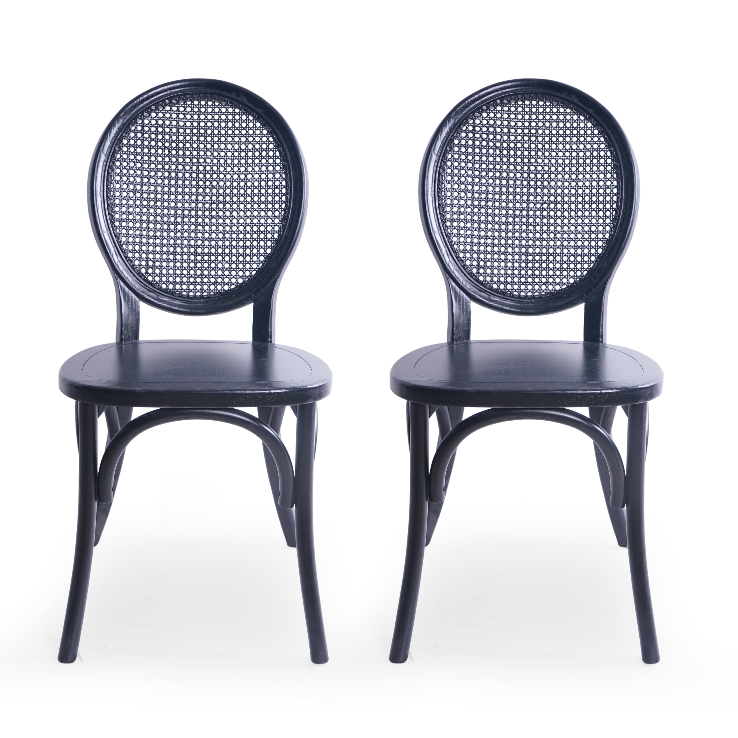 black rattan dining chairs