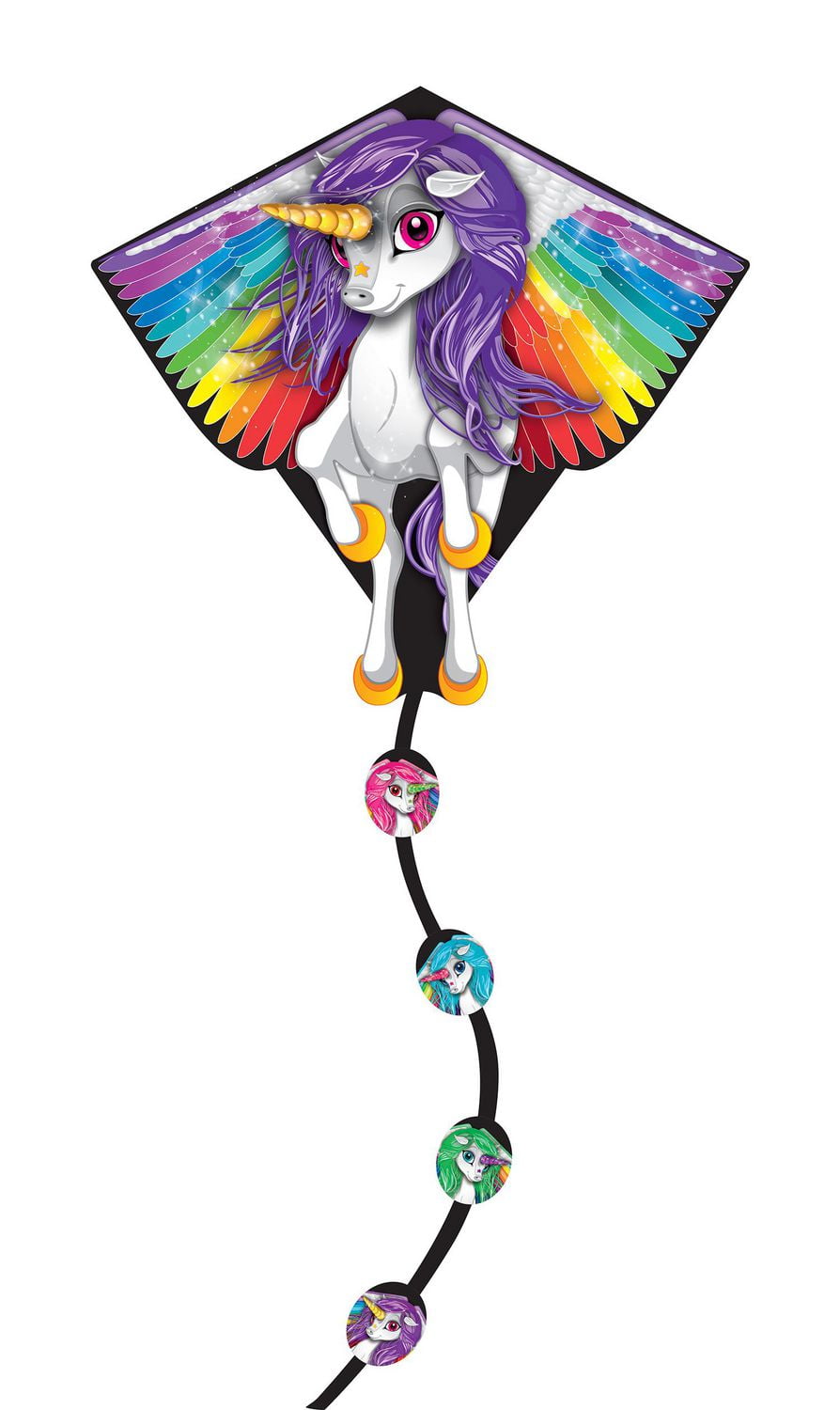 Cerf-volant diamant en nylon X Kites DLX Diamond Deluxe - Unicorn