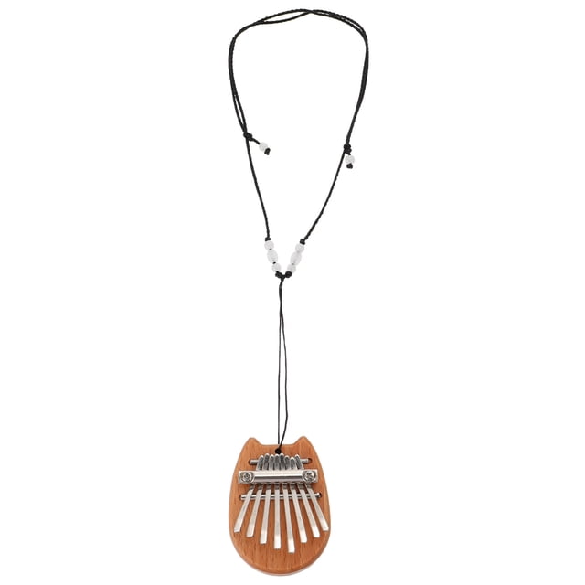 1 mini piano de pulgar Kalimba de 8 teclas, instrumento musical de madera para dedos
